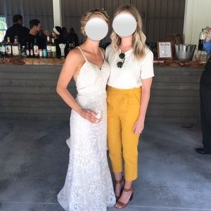 Yellow Pleat Front Crop Pants, Nordstrom